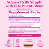 Pink Stork Pumping Moms 180 count supplement facts panel.