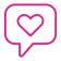 icon of a chat box with a heart in it