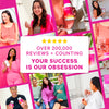 Collage of images of women holding Pink Stork products. Over 200,000 reviews + counting. Your success is our obsession.