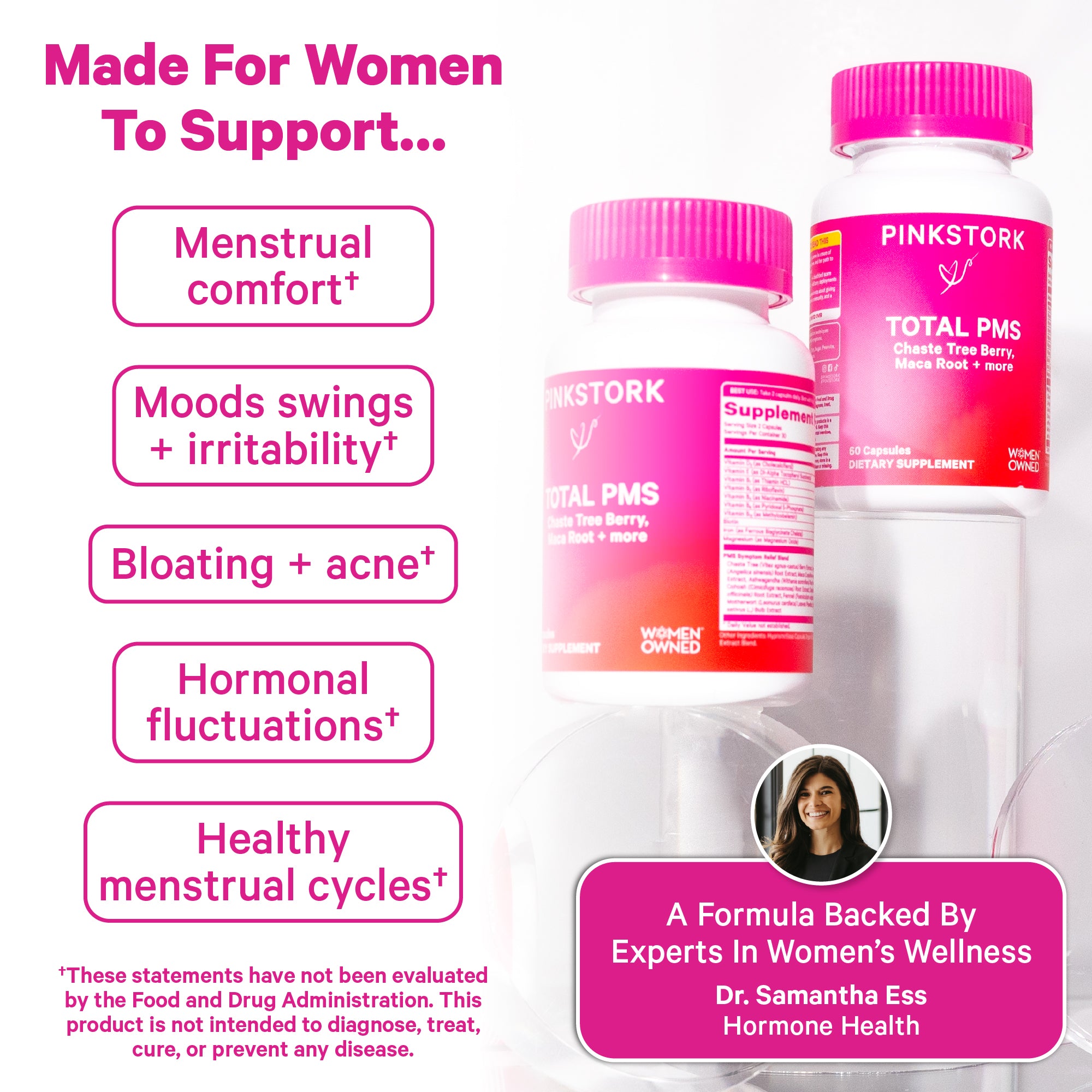 Pink Stork Total PMS dietary supplement benefits 