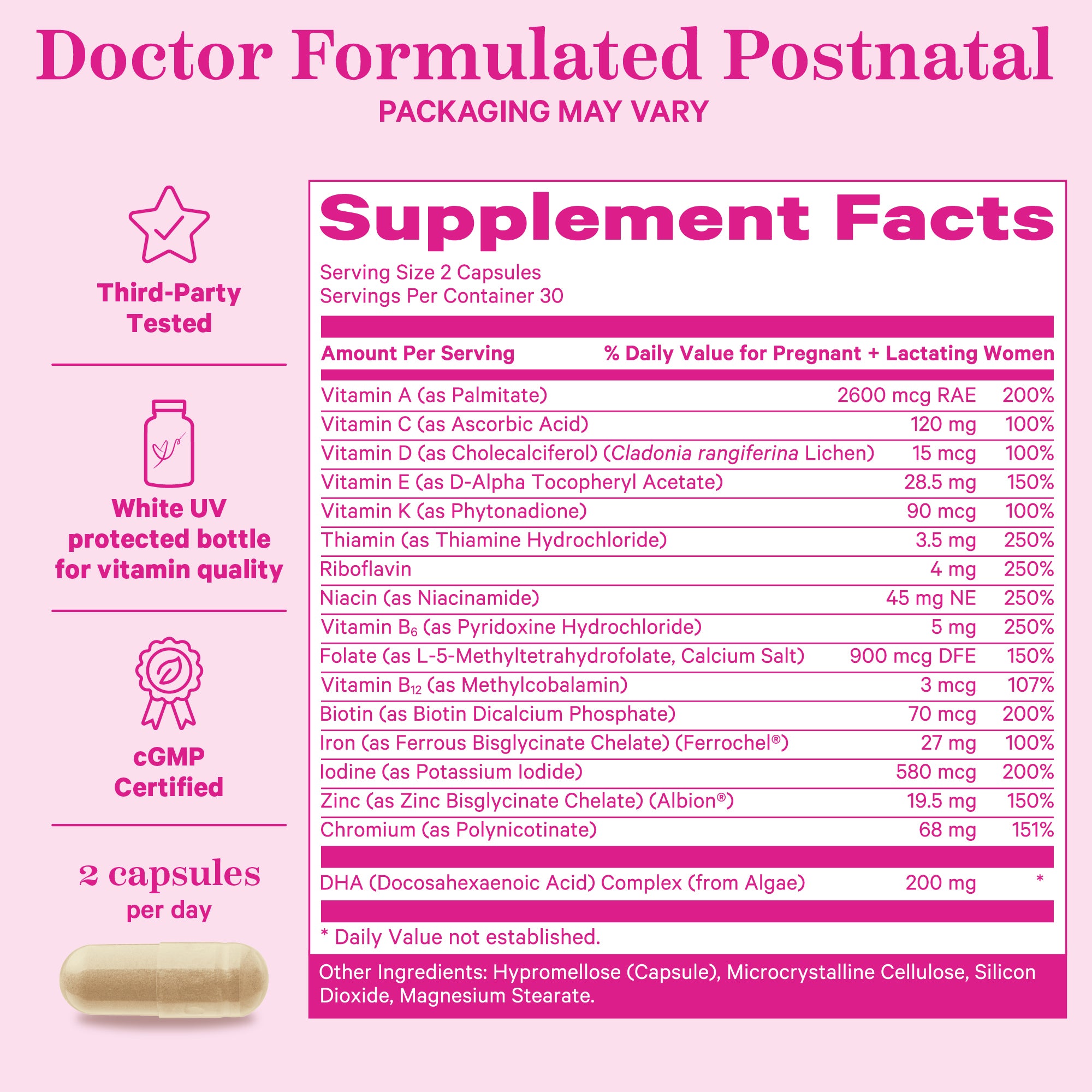 Total Postnatal + DHA