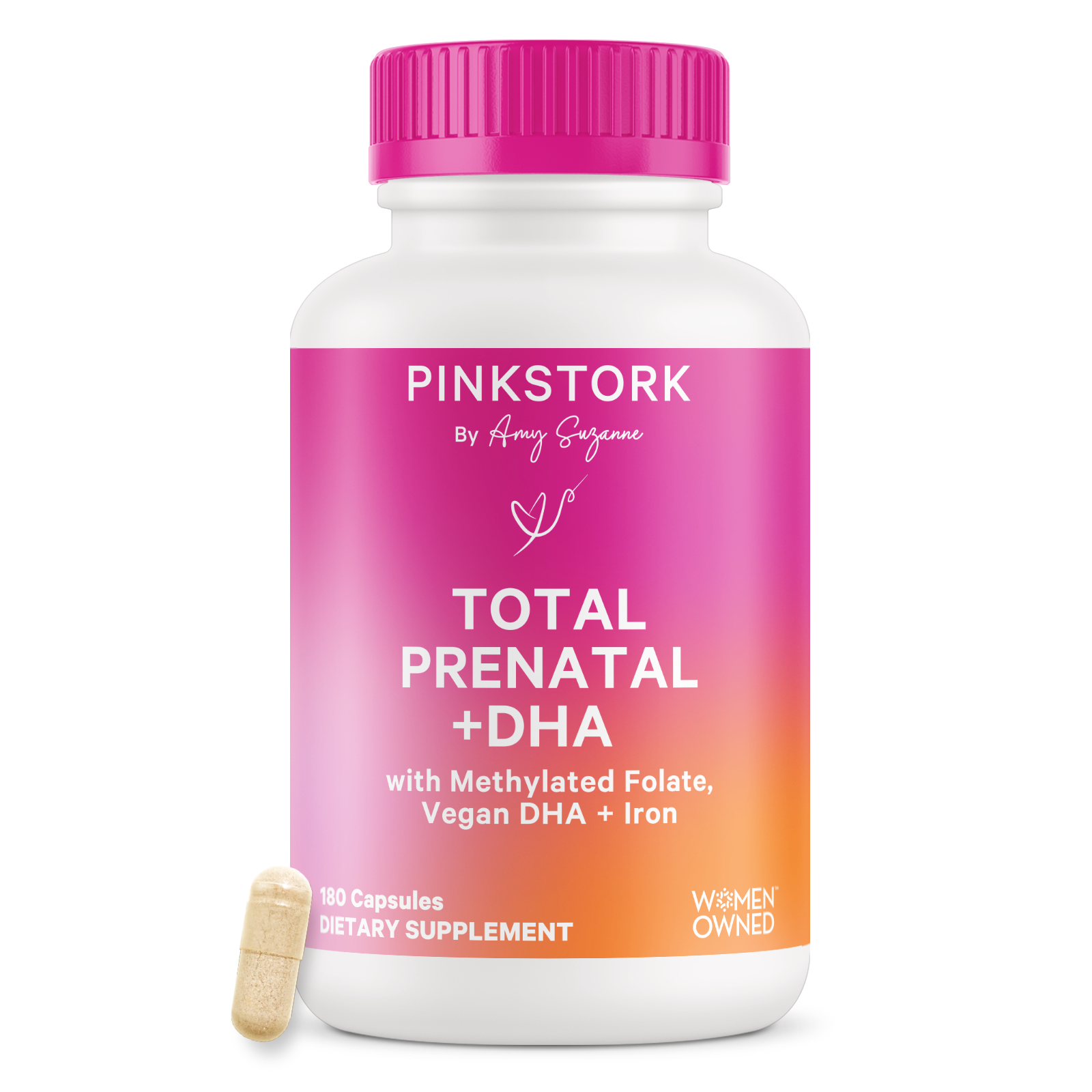 Pink Stork Total Prenatal 180 count.