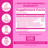 Pink Stork Postpartum Probiotic Supplement Facts.