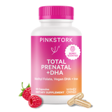 Pink Stork Total Prenatal + DHA berry scented.